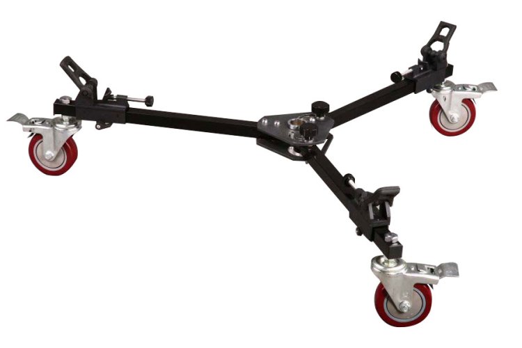 forDSLR Dolly celokovový skládací pojezd pro stativy, nosnost 60 kg
