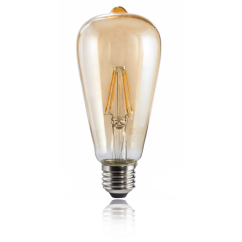 Xavax LED filament žiarovka, E27, 410 lm (nahrádza 36 W), vintage tvar, jantárová farba, teplá biela