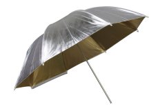 Studiový deštník Profi 110cm stříbrný/zlatý