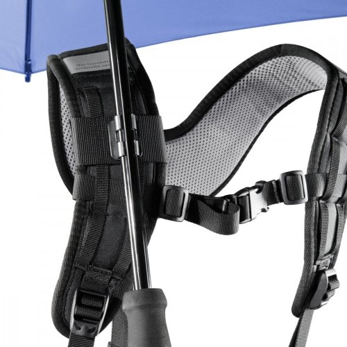 Walimex pro Swing Handsfree dáždnik s postroji modrý