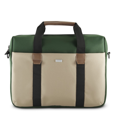 Hama Silvan, brašna na notebook, pro 40-41 cm (15,6-16,2"), recyklovaný polyester, béžová/zelená