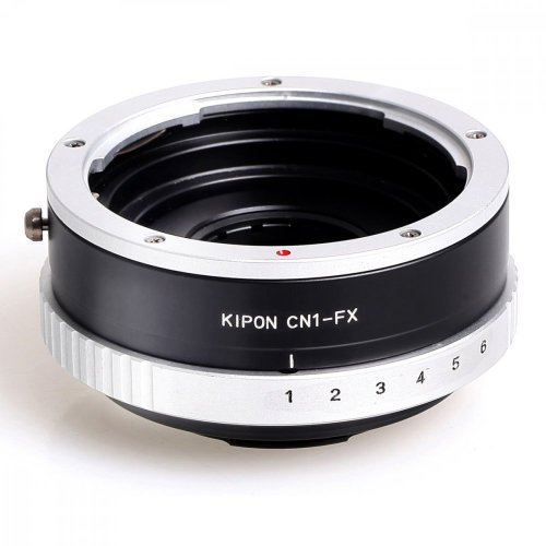 Kipon adaptér z Contax N objektivu na Fuji X tělo s clonovým kroužkem