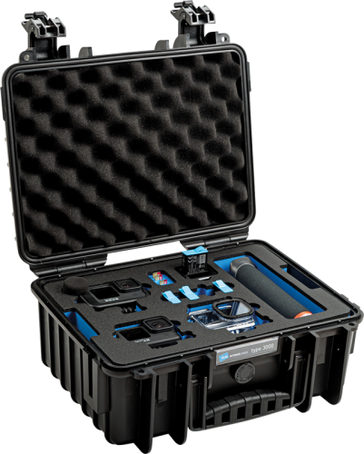 B&W Outdoor Cases BW Outdoor Case Type 3000 for GoPro Hero 12 (fits even GoPro Hero 9/10/11), charge-in-case. Black B&W Outdoor Cases BW Outdoor Case Type 3000 for GoPro Hero 12 (fits even GoPro Hero 9/10/11), charge-in-case. Black