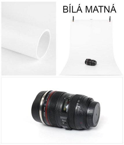 Fotopozadí bílé PVC 70x140 lesklé matné (PVW7)