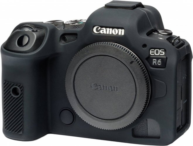 easyCover Silikon Schutzhülle für Canon EOS R5/R6 /R6 II Schwarz