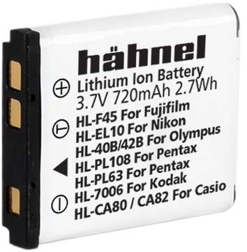 Hähnel HL-CA80/82, Casio NP-80 / NP-82, 720 mAh, 3.7V, 2.7Wh
