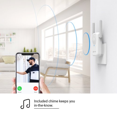 Zvonek Ezviz DB1C sada WiFi, domácí s kamerou, vyzváněcí jednotkou, transformátorem