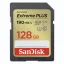 SanDisk Extreme PLUS 128GB SDXC paměťová karta 90MB/s a 90MB/s, UHS-I, Class 10, U3, V30