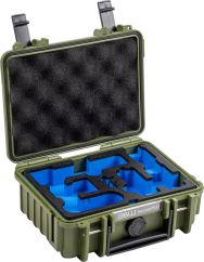 B&W Outdoor Cases B&W Cases Type 500 for DJI Osmo Pocket 3 Creator Combo, Bronze-green