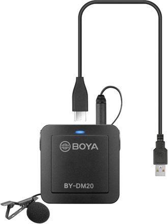 BOYA BY-DM20 dvoukanálový klopový mikrofon pro iOS a Android