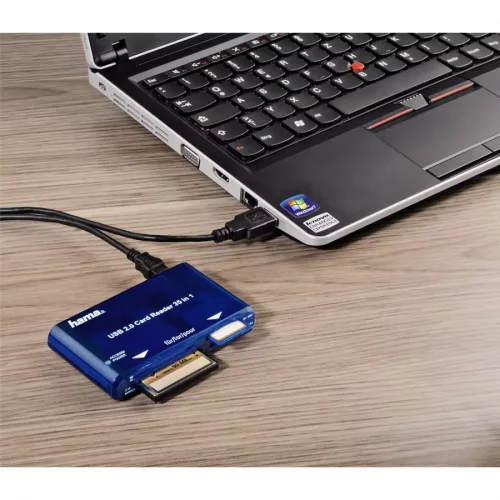 Hama čtečka paměťových karet USB 2.0 35 v 1 (modrá)