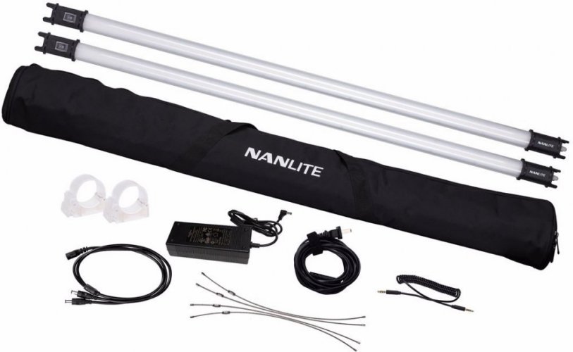 Nanlite PavoTube 30C, 120cm Farb-Effektleuchte RGBW mit Integriertem Akku, 2 Leuchte Kit