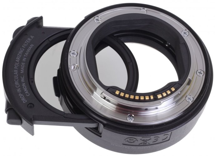 Canon EF-EOS R Bajonettadapter mit Einsteckfilter-Halter EF-EOS R mit Zirkularpolfilter A
