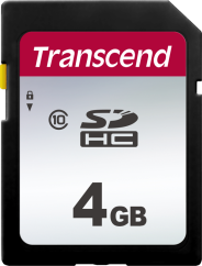 Transcend Silver 300S SDHC UHS-I C10 R20/W10 4GB