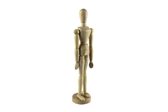 Dřevěný manekýn žena na podstavci 30cm (DRM3F)