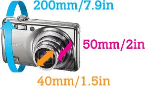 Aquapac 428 Small Camera Case with Hard Lens rozměry