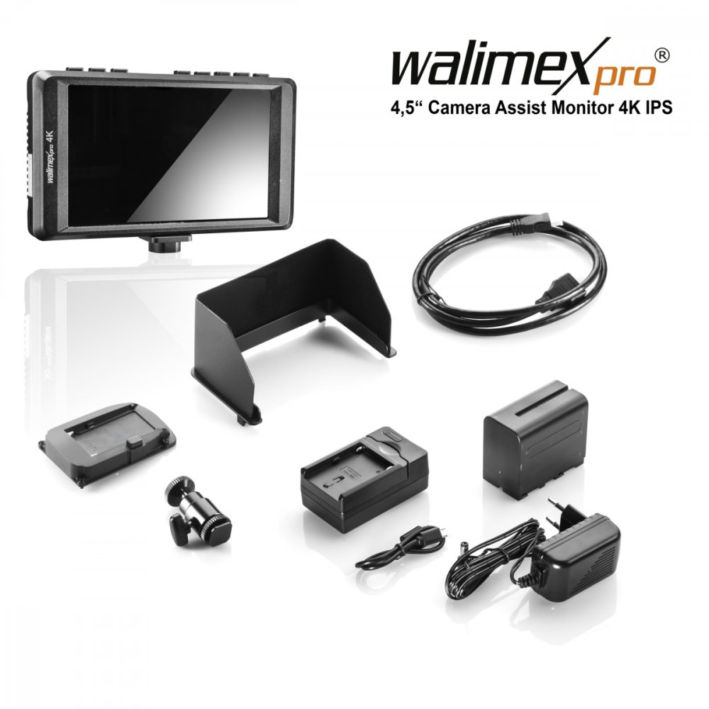 Walimex pro 4,5" Camera Assist Monitor 4K IPS Set